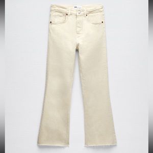 ZARA JEANS CROPPED FLARE